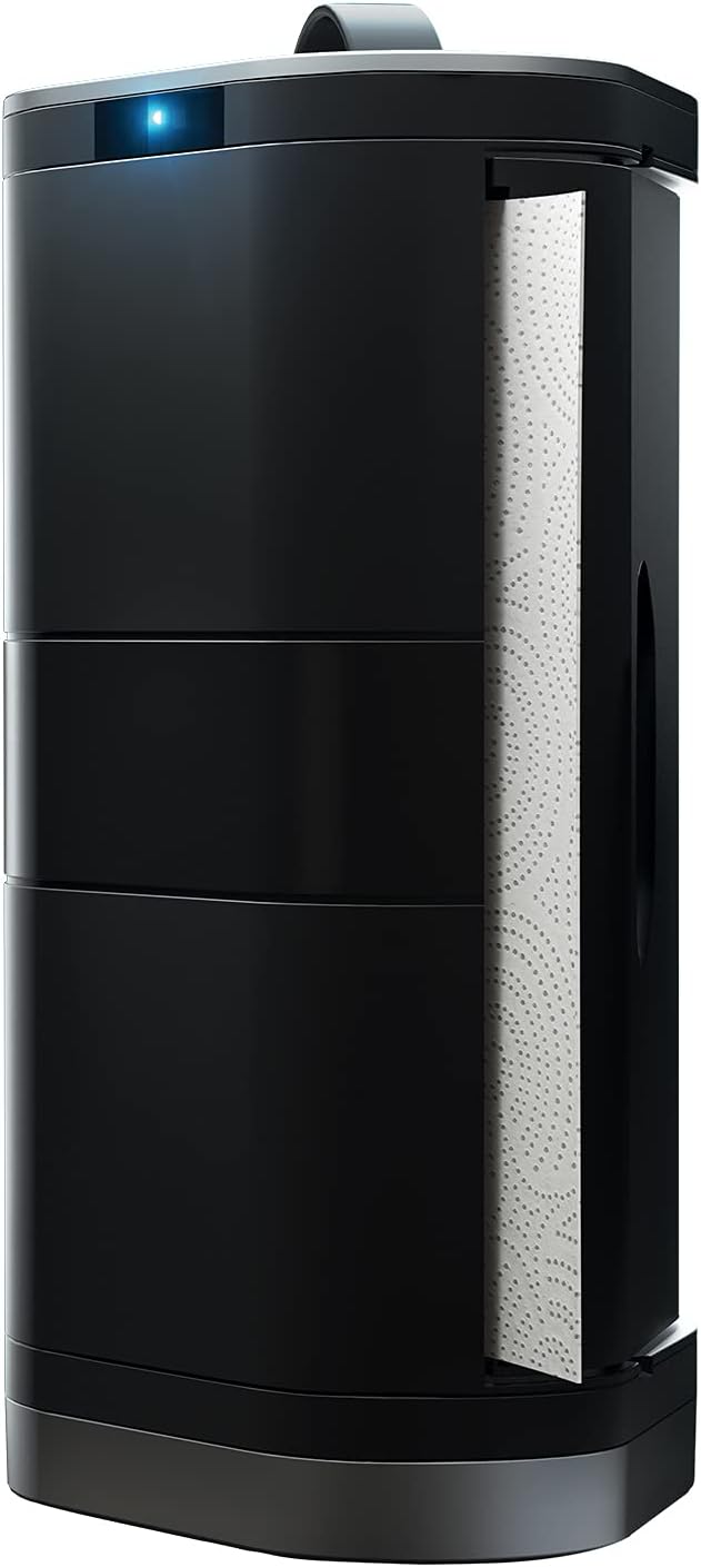 Novo! Dispensador de toalha de papel sem toque de bancada Innovia em preto