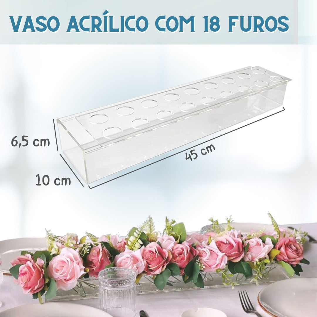 Vaso de Flor Acrílico - 💓Especial Dia das Mães