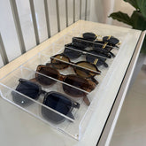 Organizador de Óculos em Acrílico Transparente – 6 Compartimentos Premium