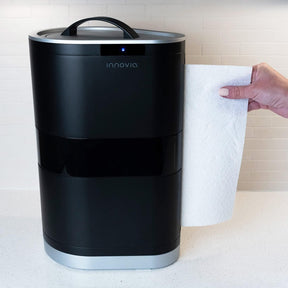 Novo! Dispensador de toalha de papel sem toque de bancada Innovia em preto
