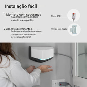 Secador de mãos elétrico para banheiros - REVSQUARED