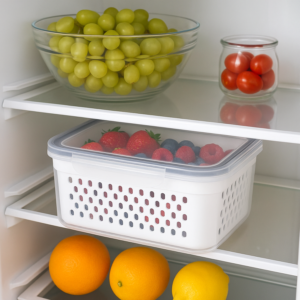 Pote Hermético Organizador de Geladeira – Conserva Frutas e Verduras