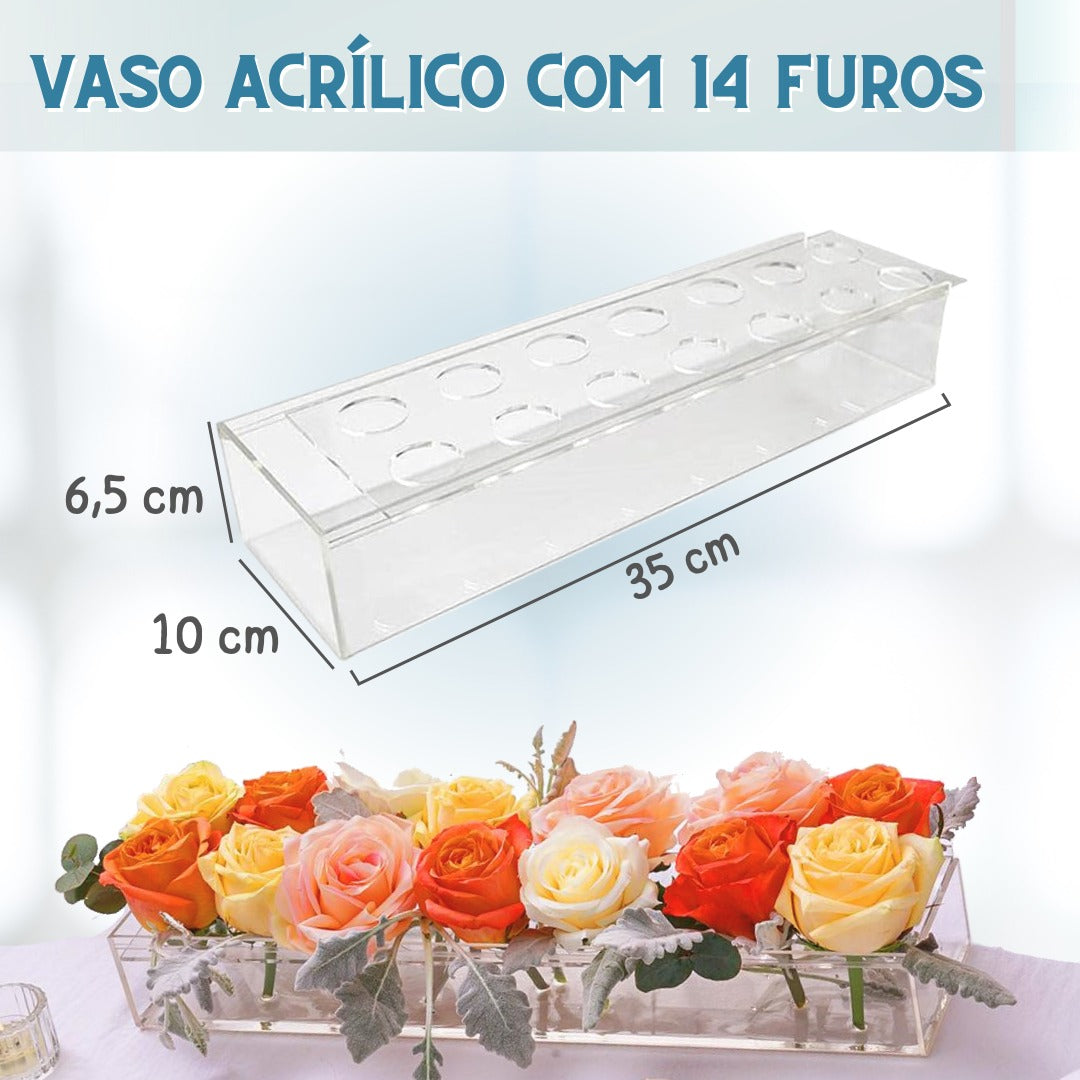 Vaso de Flor Acrílico - 💓Especial Dia das Mães