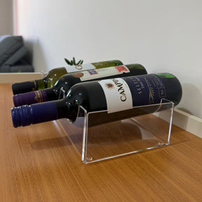 Suporte para Vinhos em Acrílico – Organizador Premium