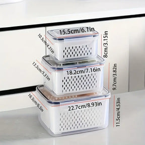 Pote Hermético Organizador de Geladeira – Conserva Frutas e Verduras